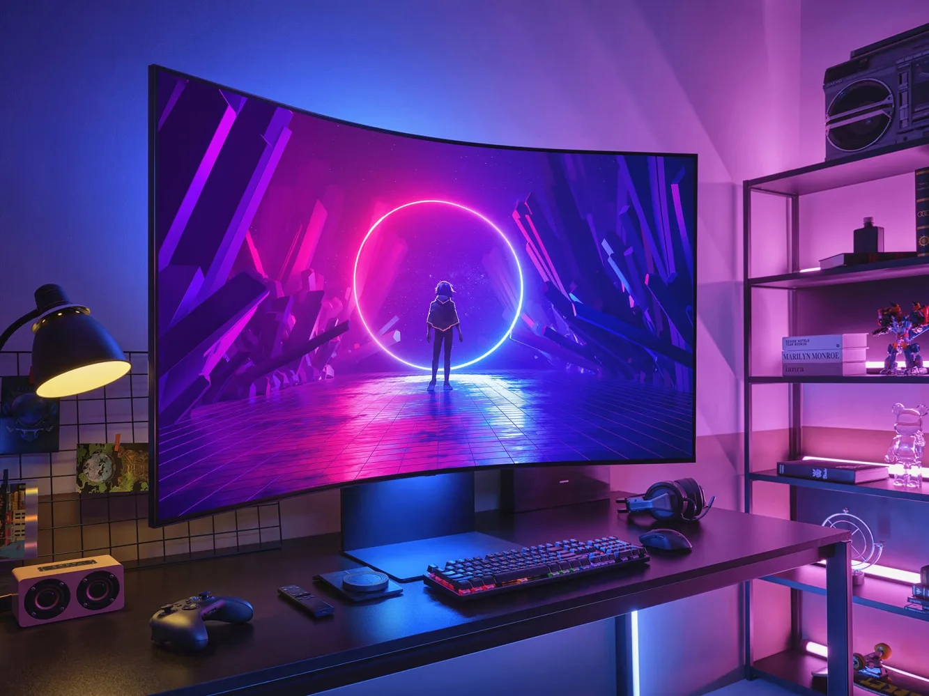 large gaming monitor