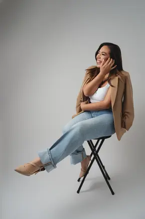 Branding headshot of a Latina Latinex woman in Atlanta