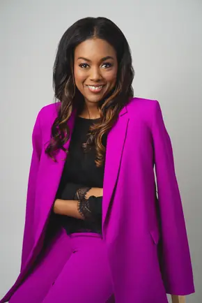 Branding headshot of a Black woman doctor in Atlanta