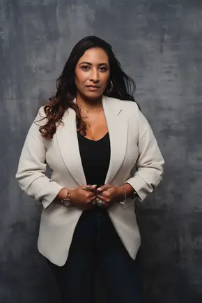 Branding headshot of a Latina Latinex woman in Atlanta