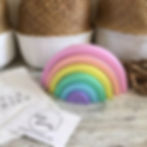 PASTEL STACKING WOODEN RAINBOW TOY
