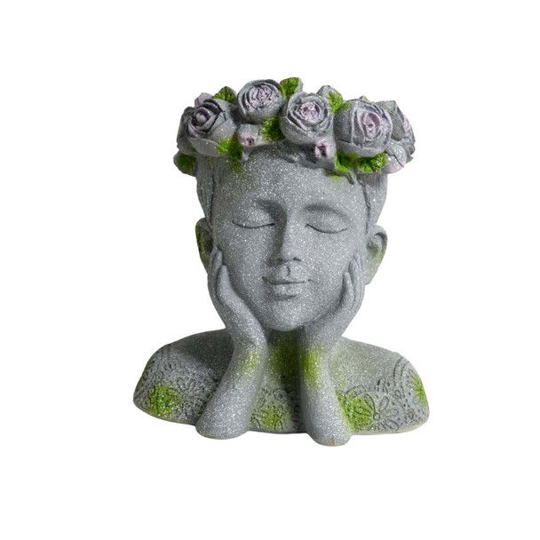 Thumbnail: Grey & Green Girl Flower Planter