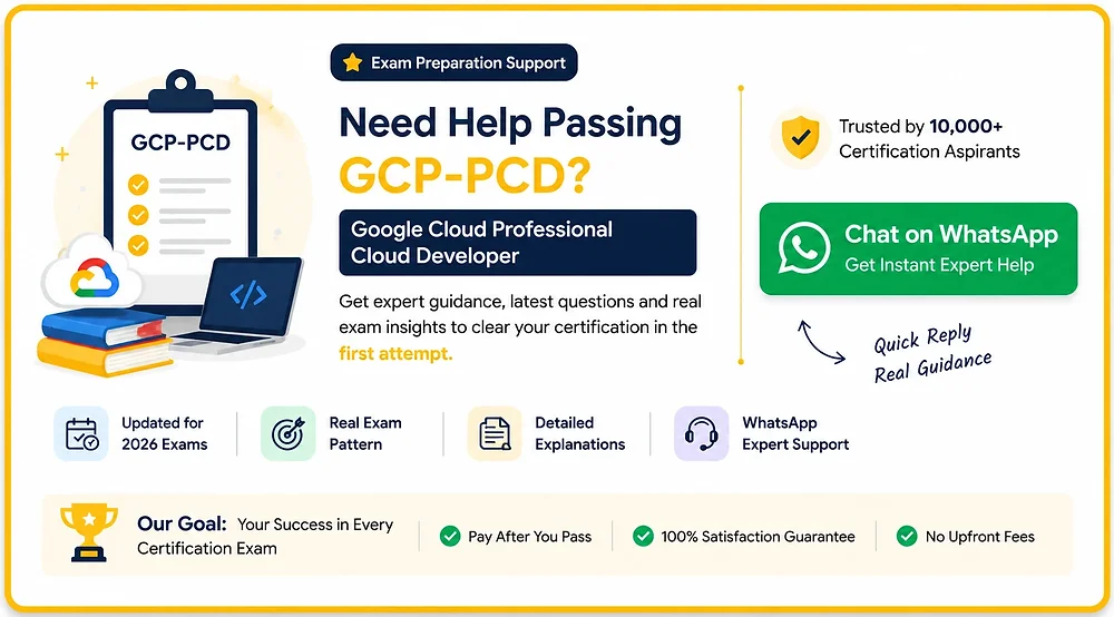 Gcp Native Support GCP Cloud Developer Certification Sample Questions & Exam Support
