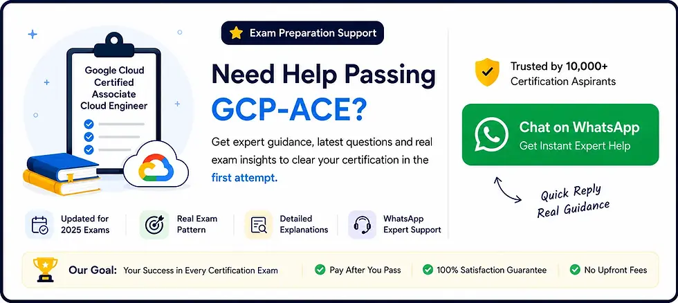 GCP Certified Associate Cloud Engineer Certification practice test