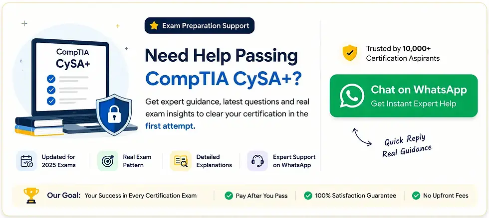 CompTIA CySA+ Certification Practice Tests