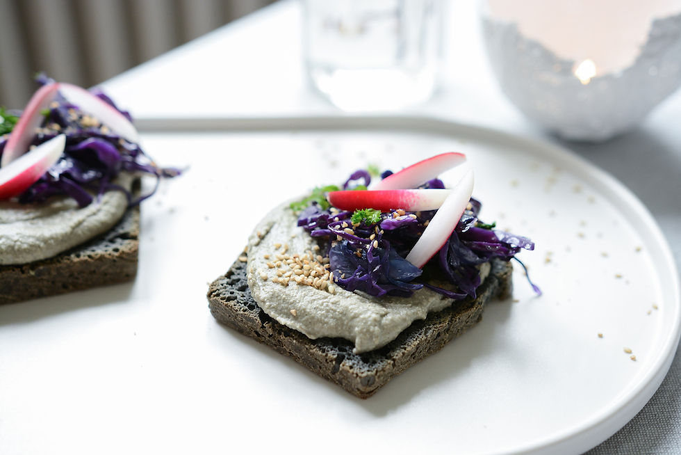 Houmous au sésame noir | Primesautier traiteur vegan