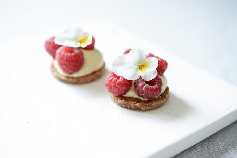 Tartelettes aux framboises vegan | Primesautier Traiteur