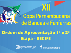 Ordem de Apresentação 1ª e 2ª Etapa - Recife- Atualizada