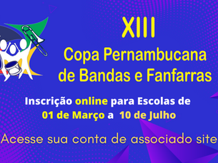 Inscrição para Escolas até o dia 10 de Julho