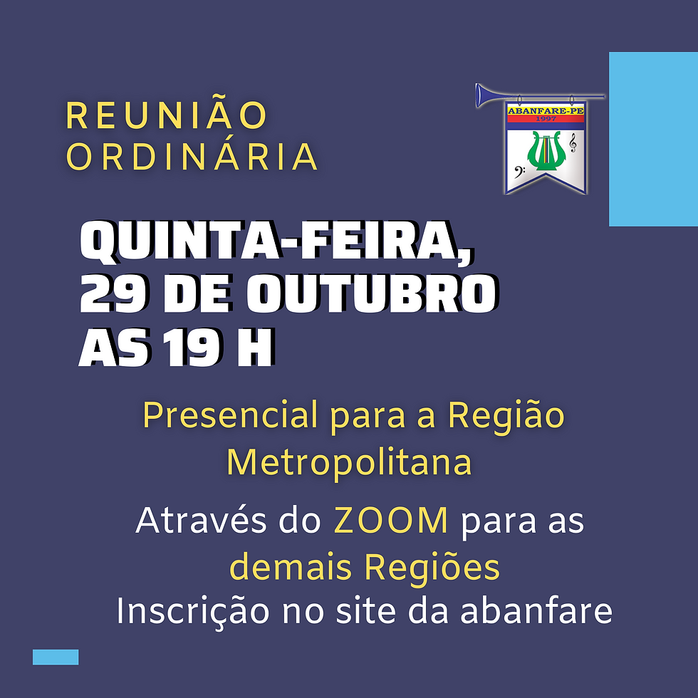Reunião Outubro 2020