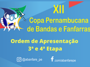 Ordem de Apresentação da 3ª e 4ª Etapa