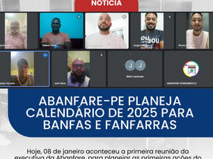Abanfare planeja calendário de 2025 para bandas e fanfarras