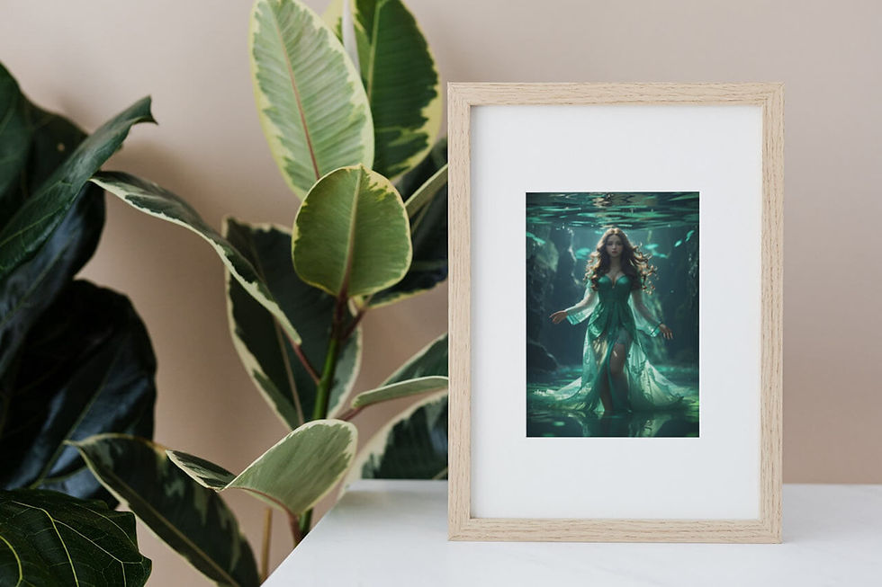 Miniatura: PI0022 - Quadro de uma mulher realista desenho com moldura de madeira