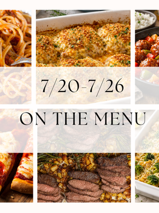 7/20-7/26 On The Menu