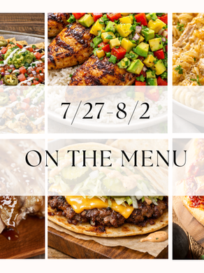 7/27-8/2 On The Menu