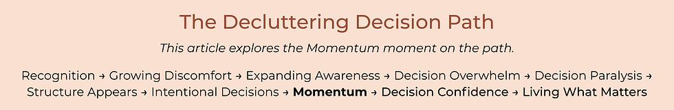 The Decluttering Decision Path stages.