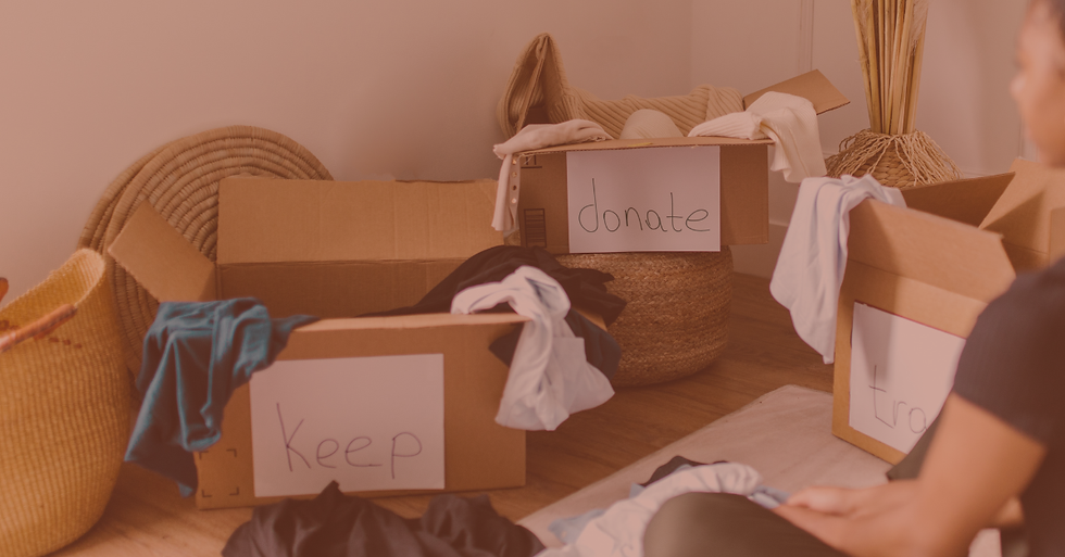 This woman feels decluttering decision overwhelm because she hasn't decided what is important to her.