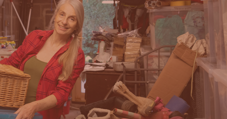 A woman decluttering with confidence without waiting to feel motivated.