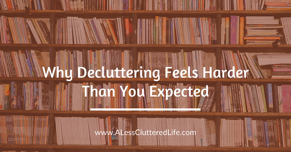 Books can be harder to declutter than you may expect. 