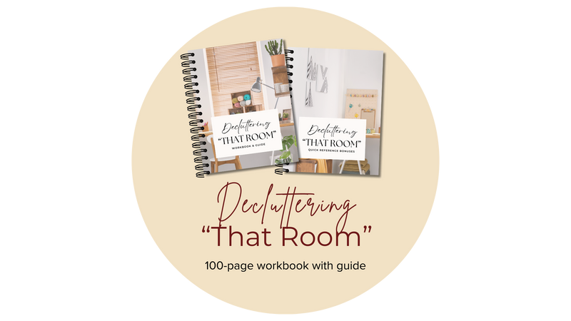 Thumbnail image of the Decluttering "That Room" workbook and guide.