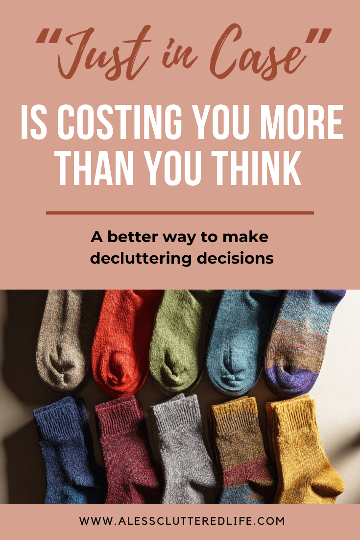 A drawer of socks can be full of items kept just in case.