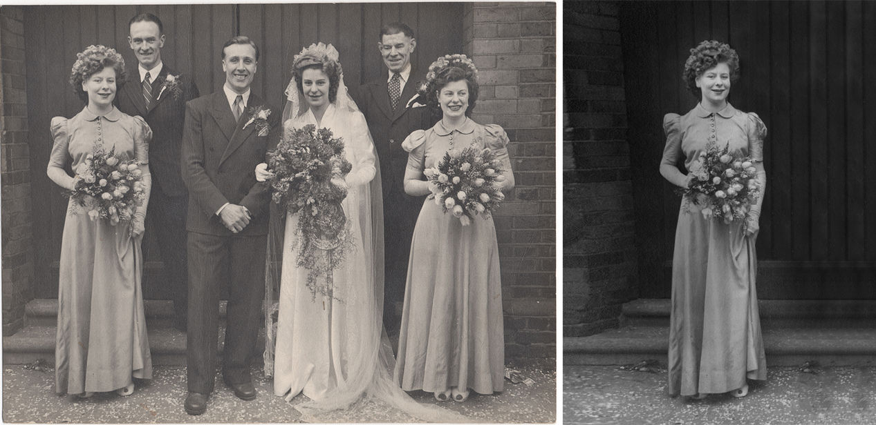 before and after image restoration, photographic restoration, damaged photo repair, before and after, old photo, damaged photo restored, image restoration, realistic restoration

