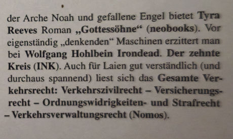 BuchMarkt Redaktion Teil Buchempfehlung Gottessöhne Engel-Roman