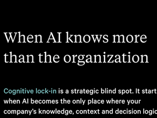 Cognitive lock-in is a strategic blind spot.