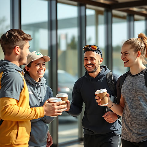 young athletes just finished training and smiling clebrating going for coffee.jpg
