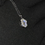 Thumbnail: Moissanite Baguette Flower Necklace 925 Sterling Silver