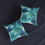 Thumbnail: Teal Floral Square Pillow, Home Decor Cushion, Bedroom, Sofa, Garden Room