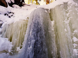 Icy formations at the Caves