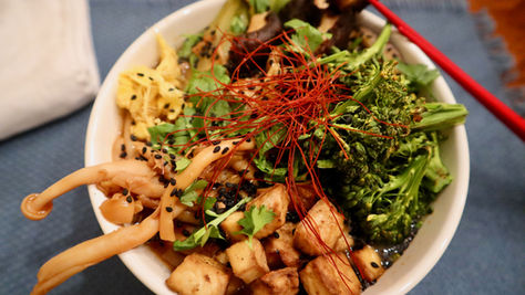 Vegan Mushroom and Tofu Ramen