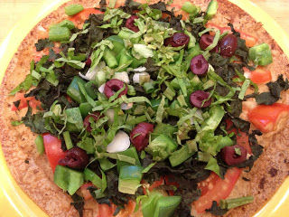 Roasted Cauliflower Hummus Pizza