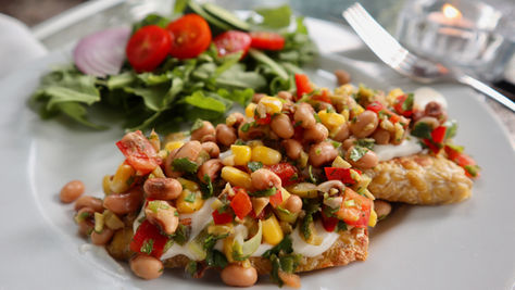 Tempeh With Black-Eyed Pea Salsa