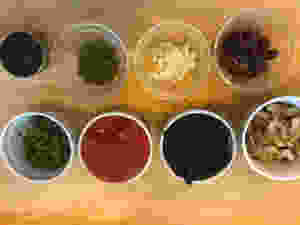 Ingredients for Pasta with Chestnuts and Raisins