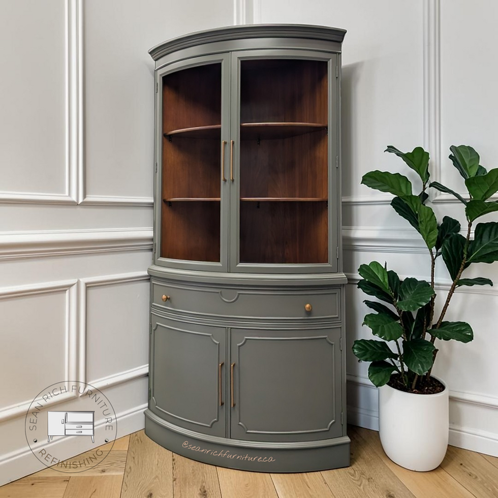 Thumbnail: KNECHTEL BOWFRONT CORNER DISPLAY CABINET