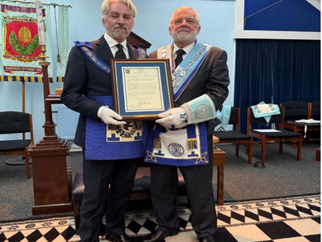 Acorn Lodge Celebrates 50 Years of Freemasonry for W.Bro Alan Newton!