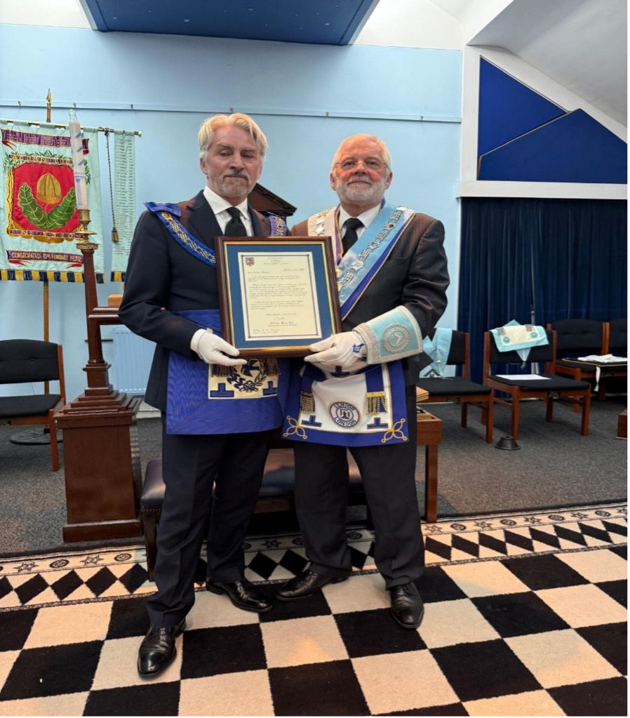 Acorn Lodge Celebrates 50 Years of Freemasonry for W.Bro Alan Newton!