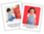 Pages out of an autism social story about coping skills showing a Child cleaning toys looks concentrated; another child in overalls appears upset against a red background. Text about feelings below each image.