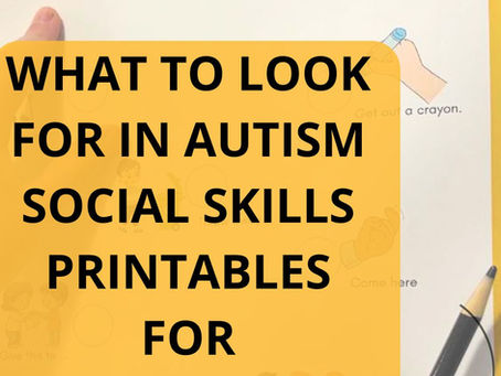 What to Look for in Autism Social Skills Printables for Preschoolers