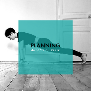 [AGENDA] Planning de la semaine du 16 au 22 décembre