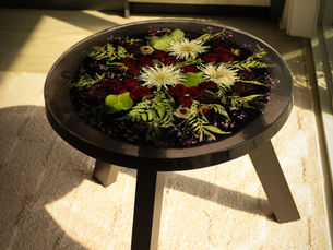 Resin table top coffee table from plushart