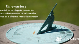 A sundial representing timewasters in dispute resolution 