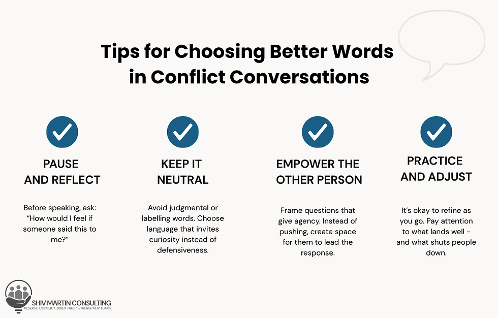 Tips for Choosing Better Words in Conflict Conversations