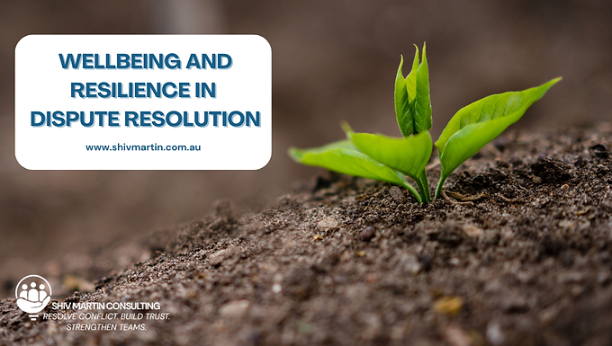 IN-HOUSE Wellbeing and Resilience in Dispute Resolution Workshop 2