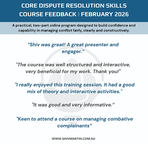 Core Dispute Resolution Skills Course Feedback
