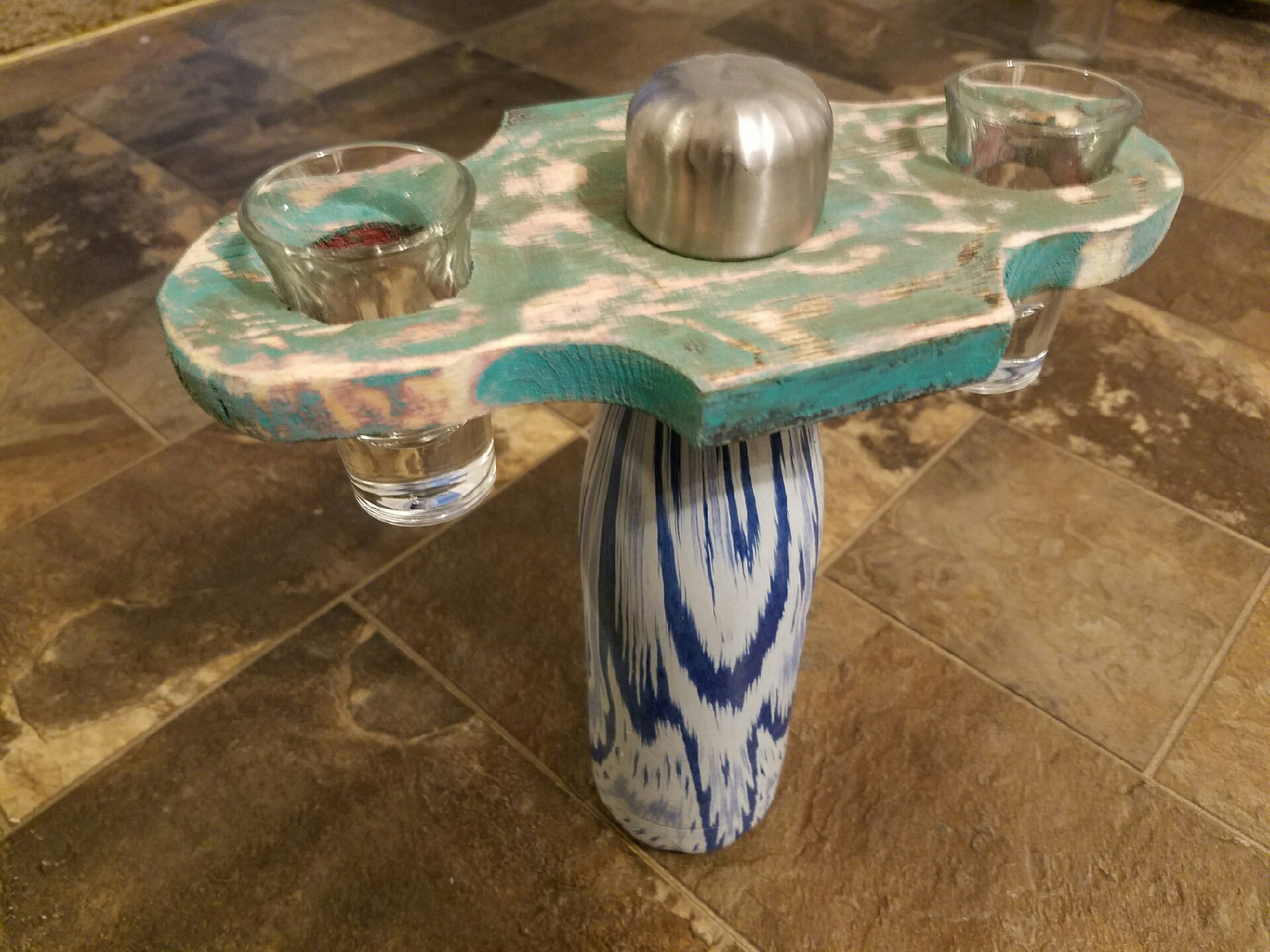 Shaker and Shot Glass Holder