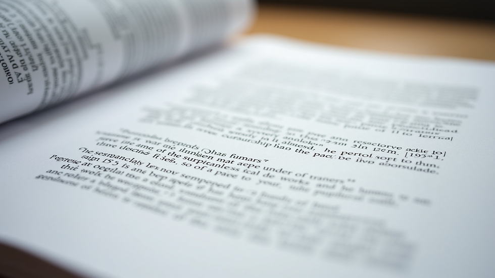 Close-up view of a printed PhD synopsis draft with highlighted text
