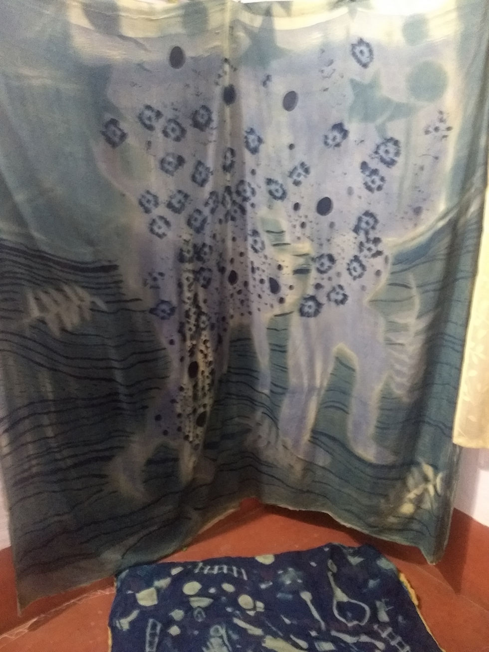 6x8 feet, Cyanotype on fabric
